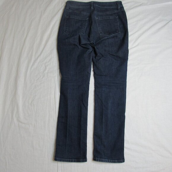 Ann Taylor LOFT Curvy Straight Blue Denim Mid Rise Jeans 30" Women's 27 4 - Picture 8 of 10